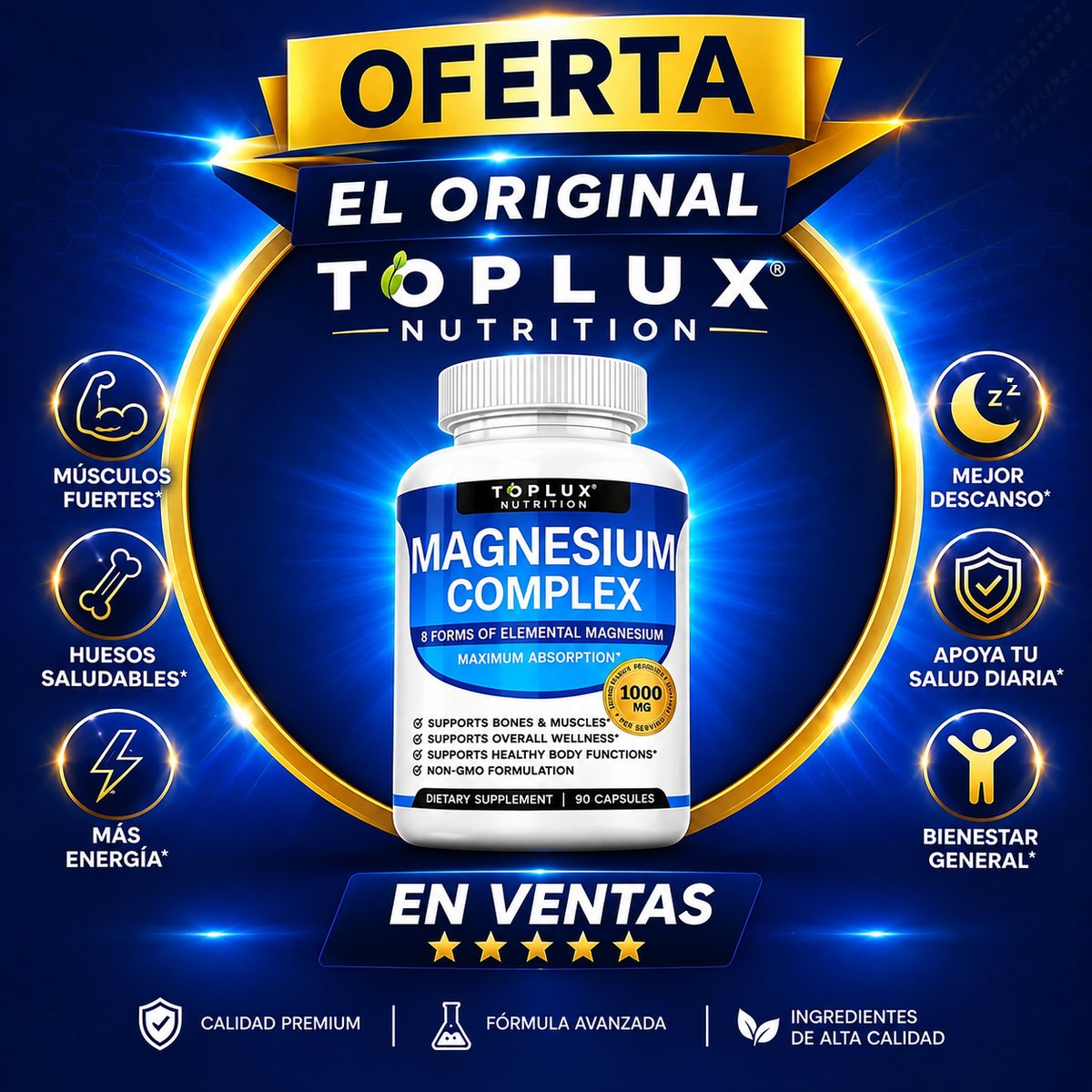Magnesium Complex TOPLUX® 1000MG 8 en 1!